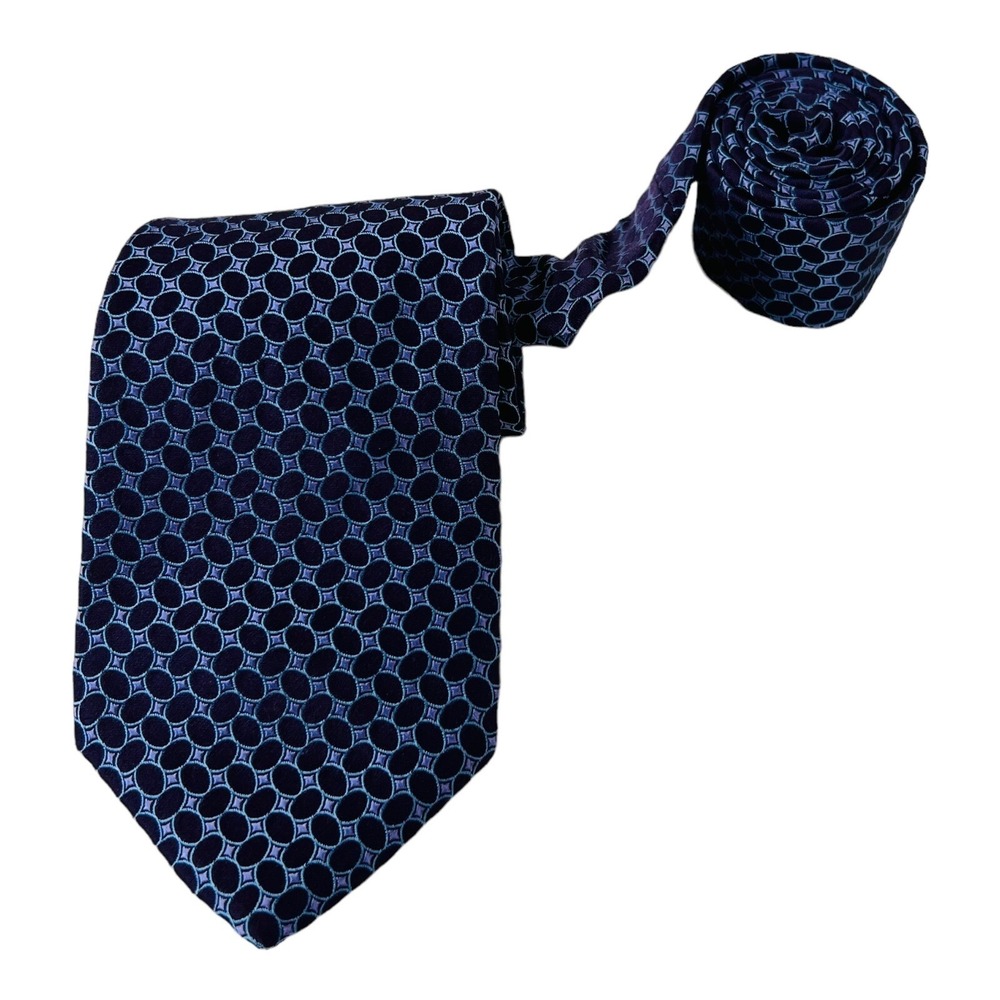 NWT Brooks Brothers Purple‎ w/ Blue Design Silk Neck Tie Mens Size 3.25"W 62"L